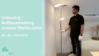 Montageanleitung Aufbauanleitung Deckenfluter  Paul Neuhaus Leuchten DirektSelltec Leuchten [upl. by Hoshi245]