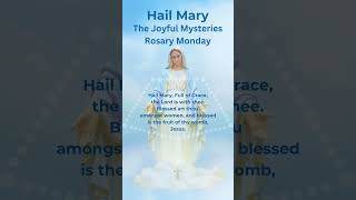 Hail Mary  Rosary Prayer  Rosary Monday  Joyful Mysteries  Catholic Prayer hailmary shorts [upl. by Naletak235]