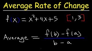 Average Rate of Change of a Function Over an Interval [upl. by Evslin]