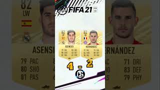 😱ASENSIO VS HERNANDEZ CARDS IN FIFA HISTORY [upl. by Hanley53]