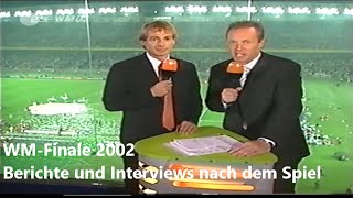 ZDF 30062002  Komplette Nachberichterstattung zum verlorenen WMFinale gegen Brasilien [upl. by Rahm785]