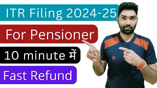 Income Tax ReturnITR filing 202425 for pensionerSenior citizen  Pension n Other source in ITR 1 [upl. by Weixel]