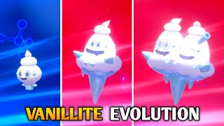 How To Evolve Vanillite Into Vanillish And Vanilluxe In Pokemon Sword amp Shield  Galar Pokedex [upl. by Iams662]