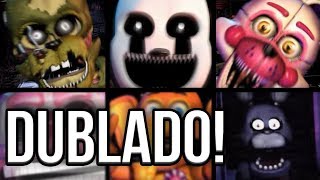 TODOS OS JUMPSCARES DUBLADOS DA ULTIMATE CUSTOM NIGHT  FNAF  HUEstation [upl. by Malory586]