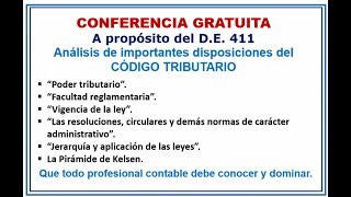 Análisis de importantes disposiciones del CÓDIGO TRIBUTARIO  Conferencia Gratuita 2024 [upl. by Rimidalv]