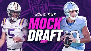 2024 NFL Mock Draft QBs go in top 3 picks  CBS Sports [upl. by Kline]