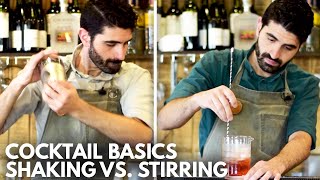 Shaking vs Stirring Cocktails  Cocktail Basics [upl. by Trillbee]