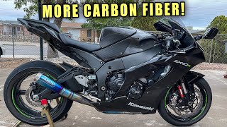 More CARBON FIBER for 2021 ZX10R [upl. by Yelrah]