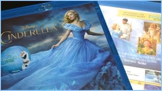 Cinderella 2015 Bluray UK Unboxing [upl. by Eralcyram]