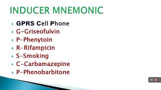 ENZYME INDUCERS AND INHIBITORS MNEMONIC [upl. by Georglana725]