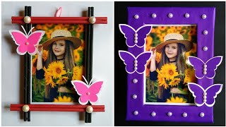 2 Beautiful Photo Frame Diy Ideas  Handllmade Picture Frame Making At Home  DIY [upl. by Lou157]