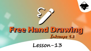 Draw free hand  inkscape 12 hindi tutorial [upl. by Morrie]