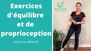 Exercices déquilibre et de proprioception │Assis ou debout [upl. by Legnaros]