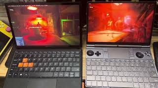 Onexplayer X1 i7 Ultra 155H vs GPD Win Max 2023 7840u  Cyberpunk 2077 Benchmark [upl. by Nimajaneb]