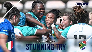 Incredible pace 🔥  Springbok Womens stunning try  Italy v South Africa [upl. by Juley285]