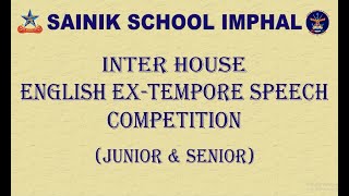 Interhouse English Extempore Speech Competition junior 202425 [upl. by Odnaloy614]