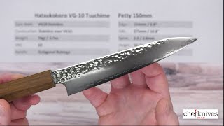 Hatsukokoro VG 10 Tsuchime Petty 150mm Quick Look [upl. by Leizahaj]