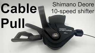 Shimano Deore 10speed Shifter Cable Pull [upl. by Hyland]