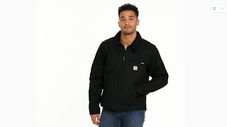 Carhartt 103828 Duck Detroit Jacket [upl. by Annoynek]