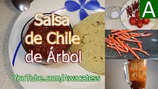 La Mejor Salsa Roja para Tacos con Chile de Arbol Seco Recetas Mexicanas Faciles y Economicas [upl. by Nazay]