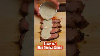 Steak w Blue Cheese Sauce steak steakhouse bluecheese tftibbq grilling [upl. by Akinet]