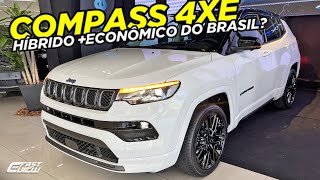 NOVO JEEP COMPASS S 4Xe 13 TURBO HÍBRIDO PLUGIN 2022 COM 240 CV FAZ 24 KML E 900KM DE AUTONOMIA [upl. by Tryck]