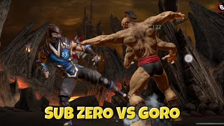 BLIZZARD CLASH SUB ZERO VS GORO IN MORTAL KOMBAT MAYHEM [upl. by Eneleoj599]