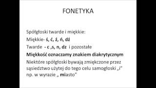 Fonetyka część 2  Podział głosek [upl. by Ardyce]