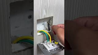 Installing a cover for an outlet but the internal nut is broken electrician [upl. by Odrarebe647]