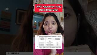 ONGC Apprentice Trade Recruitment 2024 [upl. by Cioffred631]