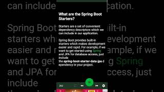 What are the Spring Boot Starters [upl. by Trey149]