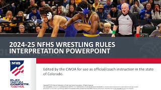 2024 2025 NHFS Wrestling Rules [upl. by Suciram]