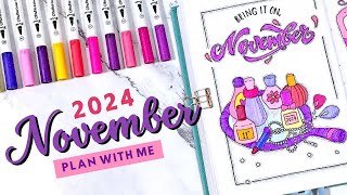 November 2024 Bullet Journal Setup  Accessories amp Makeup Theme  Plan With Me [upl. by Harrington]