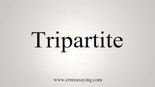 How To Say Tripartite [upl. by Nylarad190]