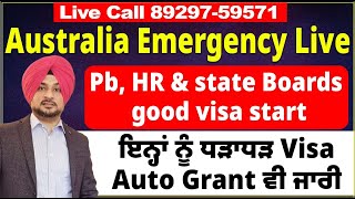 Live Call 8929759571 Australia Good News Live Pb  HR amp state Boards good visa start [upl. by Rorke]