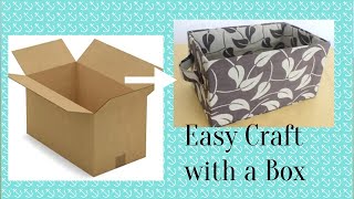 DIY  ORGANIZE your HOME  Easy Craft with a CARDBOARD BOX recycling diy crafts howto [upl. by Lavud]