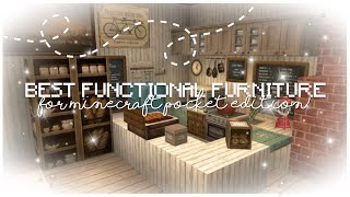 Best New FUNCTIONAL Furniture Mods For Minecraft PE 119 [upl. by Airamasor576]