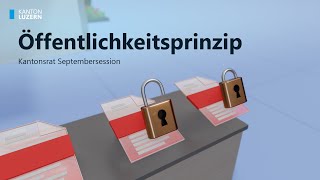 Kanton Luzern Parlament stimmt dem Öffentlichkeitsprinzip zu [upl. by Toffey]