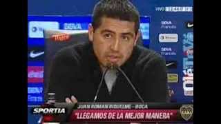 Riquelme se cruzó con un periodista en su conferencia [upl. by Dellora913]