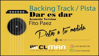 Dar es Dar  Karaoke Instrumental Fito Paez Acústico Backing Track [upl. by Wallis841]