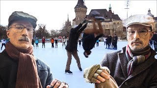 Old Man Ice Skating Prank PART 2  Backflip on ice  Acroice [upl. by Boyse]