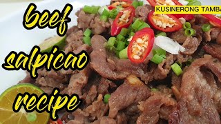 BEEF SALPICAO RECIPE  MY VERSION  KUSINERONG TAMBAY vlog [upl. by Eeladnerb]