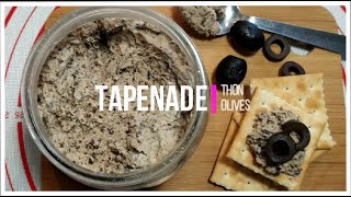 TAPENADE au thon et olives noires Recette rapide [upl. by Attah]