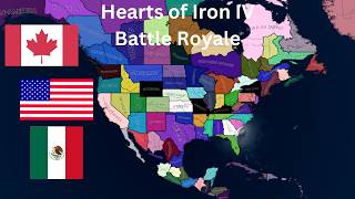 North America Battle Royale  HOI4 Timelapse [upl. by Mateo]