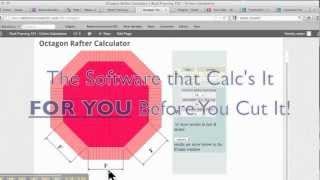 Octagon Rafter Construction Calculator [upl. by Deacon]