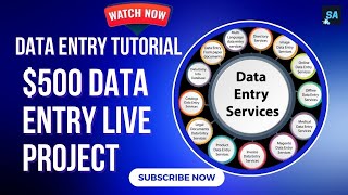 🔥500 ডলারের ডাটা এন্ট্রি প্রজেক্ট  500 Web Research Data Entry Live Project  Sharah Academy [upl. by Georg]