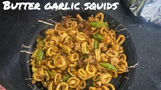 Goan Butter Garlic Squids Recipe  Classey and Velencio goanvlog goanvlogger konkanivlog [upl. by Enyawud771]