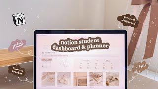 2024 NOTION TUTORIAL 💻✨ Student Dashboard for School amp University 🧠 [upl. by Arikahc268]