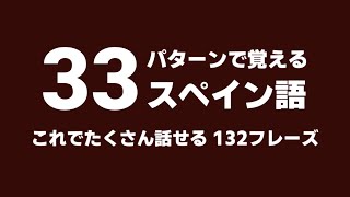 パターンで覚えるスペイン語 33選×4フレーズ 聞き流しで上達 睡眠学習 [upl. by Eveivaneg]