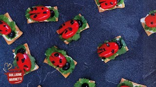 COMMENT FAIRE DES COCCINELLES POUR LAPERO  RECETTE ULTRA FACILE  APERO ADDICT [upl. by Cown]